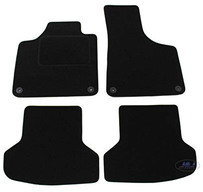 J&J AUTOMOTIVE | Velours Fußmatten Autotepiche Passend Für A3 8P 2003-2012, Genaue Passform, rutschfeste Untregrund, Verstärkt Im Pedalbereich