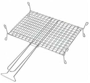 Outils et Nature Grille enveloppante sur Pied pour cheminée ou Barbecue