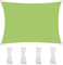 MEEYI Toile Solaire Voile D'Ombrage, Toile D'Ombrage Rectangulaire Protection des Rayons UV Et Tissu ImperméAble Voile D'Ombrage pour ExtéRieur/Terrasse/Jardin Vert 3X4m