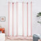 Deconovo Ösenschals in Leinenoptik, Transparente Gardinen Wohnzimmer, Vorhänge Durchsichtig Nadelstreifen, Gardinen Halbtransparent, 229x140 cm(HöhexBreite), Rosa, 2er Set