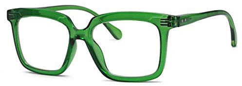 Eyekepper Hochwertigen Lesebrille - Übergroße Rechteckig Qualität Lesehilfe für Damen Grüne +2.00