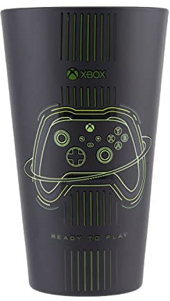XBOX Verre Officiel, Tumbler Noir Mat & Vert pour Boissons Froides, Design Original Manette, Cadeau pour Gamers, 400ml (14 fl oz)