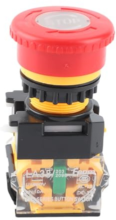 22mm Notschalter, Roter Selbstsichernder Not-aus-schalter Momentschalter Mit Großem Pilzkopf 220 / 380v