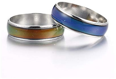 Ring mit Farbwechsel, 6 mm, Stimmung, Emotion, Temperaturindex, Kupfer, Farbwechselring, für Damen und Herren