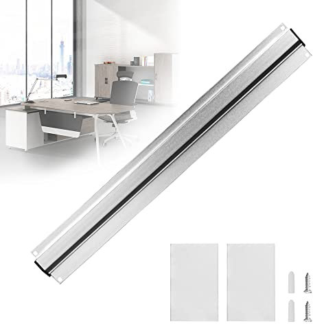 JUNMEIDO Bonleiste Gastronomie Bonhalter Selbstklebend Aluminium 35CM Bonschienen Wandklemmleisten bon leiste küche Notizleiste Klemmleist Mit Schrauben Klebebefestigung für Bar Büro Bestellung Ticket