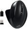 Port Connect Souris Ergonomique Bluetooth sans Fil Rechargeable USB-A/USB-C 2.4 Ghz Noir