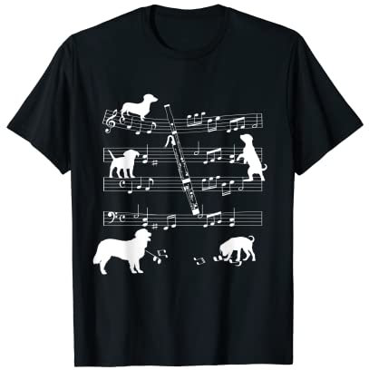 Fagott Spieler Hund für Fagottist Hunde und Fagott T-Shirt