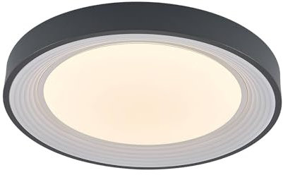 Lindby LED Deckenleuchte Lindum dimmbar mit Leselampe (Modern) in Alu aus Metall (1 flammig,) - Lampe Deckenlampe Wohnzimmerleuchte