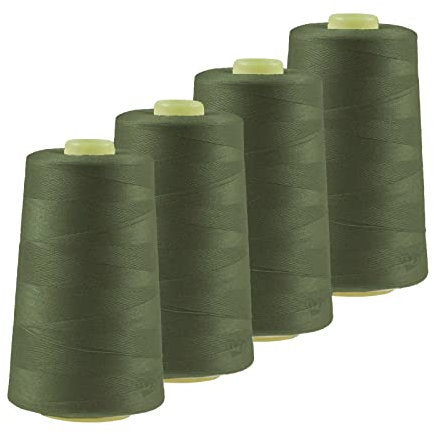 4 x 4572m Qualitäts Overlock-Garn Oeko-Tex Overlock-Nähgarn Polyestergarn, Farbe 741-780