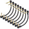 Cable Matters Confezione da 8 cables pedales guitarra trenzados de 15 cm para guitarra (Cable de conexión para guitarra) con conectores chapados en oro en negro