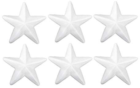 NOLITOY 30 Stück 8 X 8 cm Weihnachtsschaum Stern Pentagramm Formen Styropor Styropor Weiß Weihnachtsbaum Handwerk Tischdekoration Requisiten