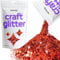 Hemway Craft Glitter - Red | 100g Multi Size Metallic Sequin Flakes for Resin & Epoxy Crafts | Supplies for Tumblers, Cards, Jewellery, Candle, Hair, Face, Body & Nail Art