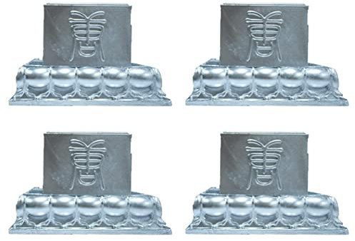 MFFIRE 4 Stück Pfostenkappen, Zaunpfosten Metall/Zaunpfosten Aluminum, Pfostenabdeckung Zaunpfosten Kappen Für Holzpfosten/Abdeckkappen Für Zaunpfosten