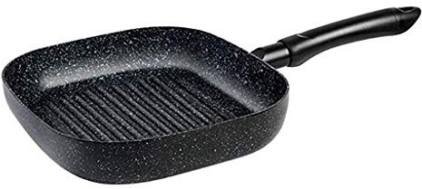 YPOSPDD Pentola, padella quadrata in stile giapponese, padella for padella asciutta in ceramica, padella for bistecca a strisce, padella for barbecue con pesce fritto