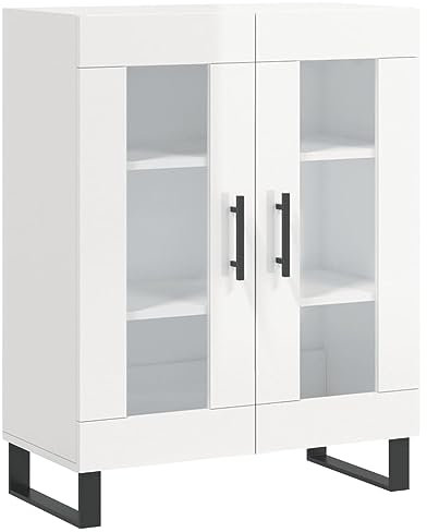 vidaXL Sideboard Hochglanz-Weiß 69,5x34x90 cm Holzwerkstoff