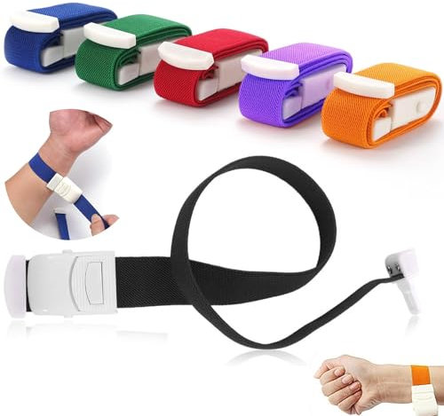 Torniquete Enfermera Torniquete Medico Ajustable Torniquete Rápido Con Sistema Dde Cierre Unico Torniquete Emergencia Para Médicos Estudiantes y Exteriores 6 pcs