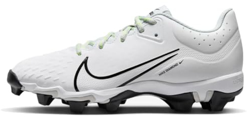 Nike Hyperdiamond 4 Keystone Molded Softball Cleats SZ 10 White | Black | Gray
