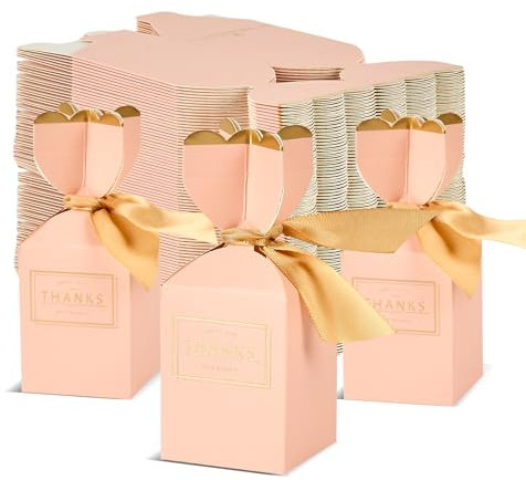 50 PCS Geschenkbox Geschenkschachtel Kleine Geschenkboxen Kraftpapier Box Schachtel Geschenkschachteln für Weihnachten Hochzeit Geschenk