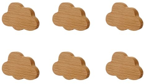 lmoikesz Stilvolles Holz Schrankknopf Set, Heimdekoration, Holz Schrankknöpfe Set mit Schrauben, Holz Möbelknöpfe, Wolke