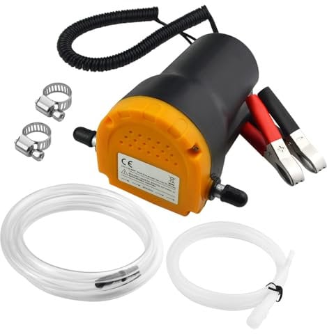 BGTXINGI 12V 60W Oil Change Pump Extractor with Tubes and Hose Oil Suction Pump Oil Diesel Fluid Extractor Pump Fuel Transfer Pump for Truck Boat ATV Auto Car Motorbike