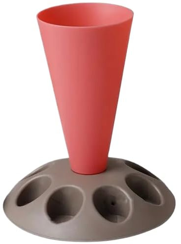 Piping Bag Stand, Pastry Bag Stand Pastry Bag Holder, Piping Bag Holder with 8 Slots Nozzles Holder, Plastic Piping Bag Stand for Cake Decorating Kit, Baking Accessories Red, Piping Bag Holder