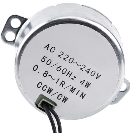 ZAWELIYO 220–240 V AC Synchronmotor Getriebemotor 4 W CW CCW für Elektrische Lüfter, Lüftung, Heizung, Display, Lampen, Spielzeug (1)