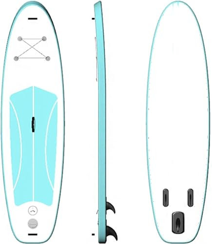 GPECTIFO Aufblasbares Stand-Up-Paddleboard, 320 x 76 x 15 cm breit, Stand-Up-Stand-Up-Paddleboards for Junioren und Erwachsene, untere Flossen for Paddeln