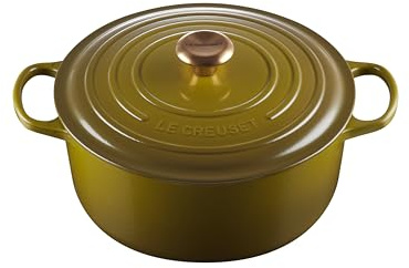 Le Creuset - Signature Enameled Cast Iron Round Casserole - 6.86 L - Olive