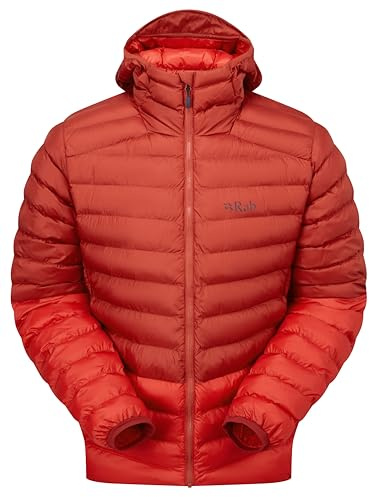 Rab Herren Cirrus Alpine Jacket - Leichter isolierter Mantel zum Klettern & Bergsteigen, Toskanisches Rot/Dunkler Horizon, S