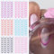 Kabwea 6 Pcs Bunte FranzöSische Linien Nagelsticker, Nagelsticker, Nail Art, Nail Sticker, Nageldesign, Nagelsticker Selbstklebend, Nageldesign ZubehöR, NäGel Zubehör