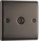 AMK® BG Black Nickel Co Axial Socket 1 Gang TV Aerial Connection with Euro Module Includes All Mounting Screws