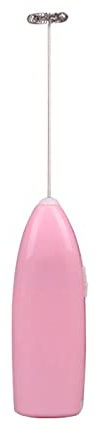 Fouet à café électrique Portable, Acier, Mousseur à Lait, Mélangeur d'œufs pour la Cuisine, Rose (Rose)