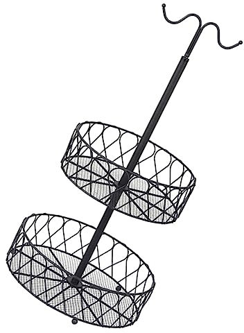 Alipis Cesta De Fruta Para Encimera De Cocina Con Colgador Para Plátanos y Recipiente Para Guardar