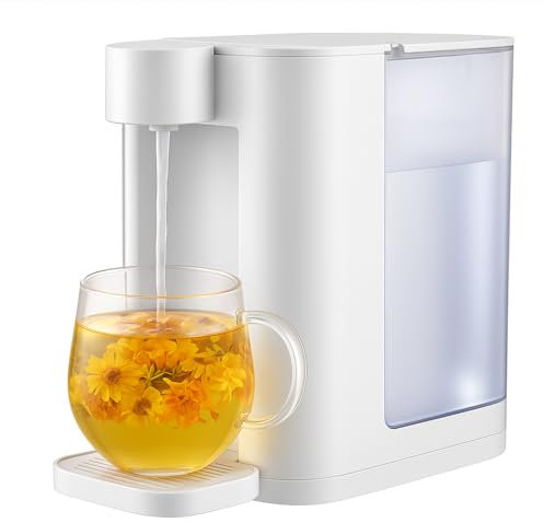 3L Instant Hot Water Dispenser, One Cup Kettle with 5 Temperature Presets & Fast Heating, Countertop Water Dispenser with LED Night Light & Child Lock, One Cup Hot Water Dispenser for Tea & Coffee