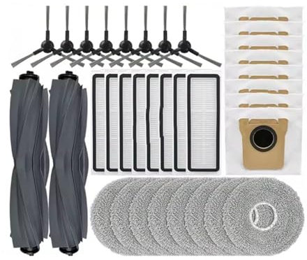 BDLWIPUN Kit De Accesorios For Aspiradora Robot Xiaomi X20 Pro/X20 Max/M30/D102GL/D109GL/D102, Cepillo, Filtro HEPA, Mopa, Paño Y Bolsa For El Polvo.