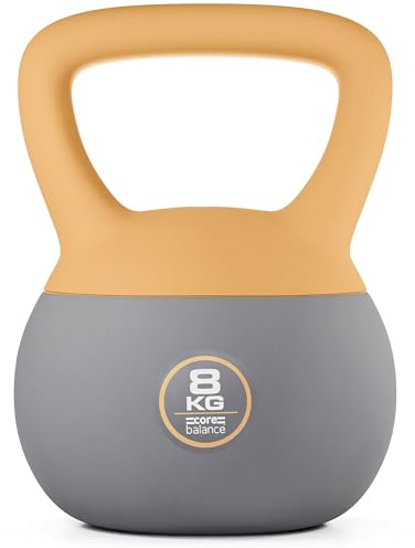 Core Balance Soft Kettlebell | Strength & Endurance Training, Soft-Touch PVC, Impact-Reducing Design, Ergonomic Handle, Anti-Slip Base, Colour-Coded Weight