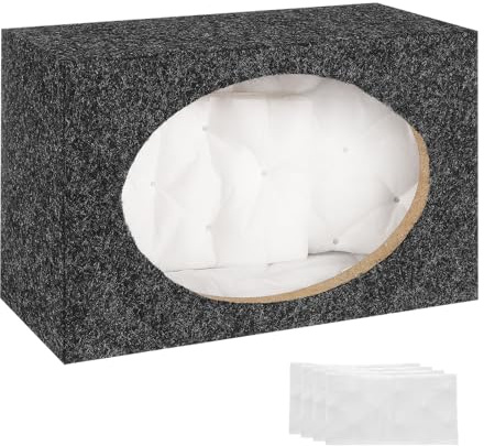QUARKZMAN Caja De Altavoz De Madera con Puertos De 6 X 9 Pulgadas Gris Caja De Subwoofer Ventilada Única De Altavoz para Audio De Automóvil Y Camión Suministros De Sonido Personalizados