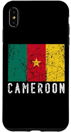 Hülle für iPhone XS Max Kamerunische Flagge, Used-Look, Herren, Damen, Kinder, Kamerun