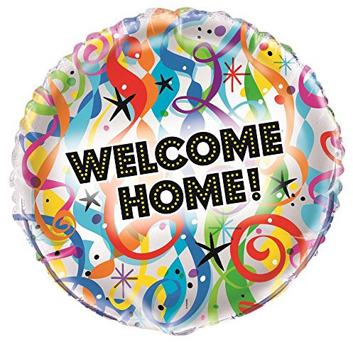 Unique Party 45,7 cm Folie Bright Welcome Home Ballon