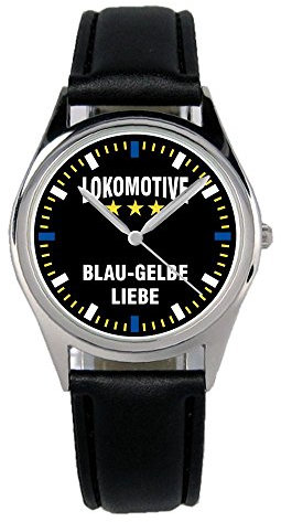 KIESENBERG Armbanduhr Lokomotive LOK Geschenk Artikel Idee Fan Damen Herren Unisex Analog Quartz Lederarmband Uhr 36mm Durchmesser B-2393