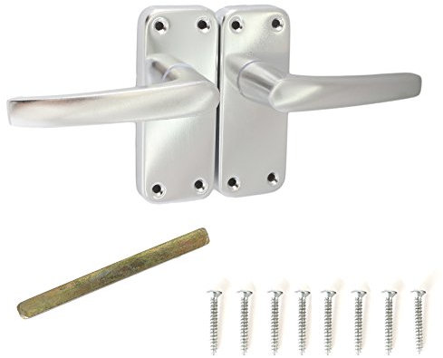 7X Polished Aluminium Lever Latch Handle Set Internal Door Knob Catch Latch Silver