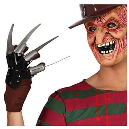 Atosa 38968 Handschuhe Halloween, Unisex – Erwachsene, Braun/Silber