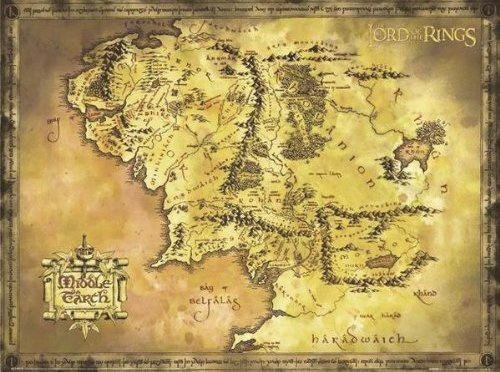 Der Herr der Ringe: Landkarte Mittelerde | UK Import Poster Übergrösse XL