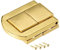 sourcing map Toggle Catch Lock, 31mm Retro Decorative Golden Hasp with Screws for Suitcase Chest Trunk Latch Clasp, Pack of 2