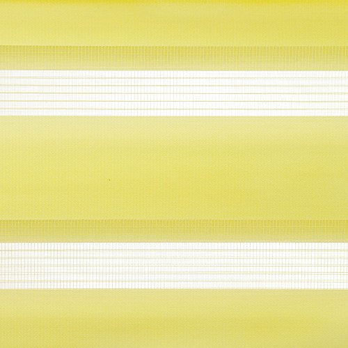 WR-Design Klemmfix Duo-Rollo Lemon Yellow (gelb) - Verschiedene Breiten und Höhen - einfache Klemm-Montage - Sichtschutz (120 x 160 cm)