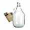 gouveo Ballon vide en verre de 5 litres avec bouchon à étrier et anse - Grande bouteille à repasser de 5000 ml avec bouchon pour le remplissage et le stockage