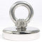 Neodym Magnet - Flachgreifer mit Ringmutter - Bergemagnet Topfmagnet 50mm - 90 KG Zugkraft - M8 Gewinde Öse - Ösenmagnet