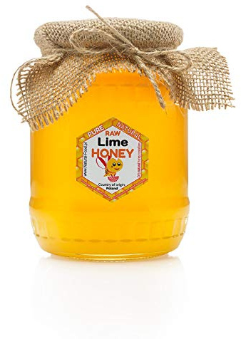 Natural Food - 1,1 kg - Miele di Tiglio da Europa - Fresco - Non Pastorizzato, Naturale - Molto Sano e Gustoso - Barattolo di Vetro - 1,1 kg