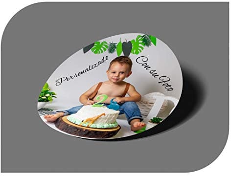 CrisPhy Pegatinas Personalizadas Comunion o Bautizo con Nombre y Fecha, Etiquetas Adhesivas para Invitacion Boda, Compromiso, Cumpleaños, Fiesta, Vintage, Sellos (Redondo 50mm / 40 Unidades)