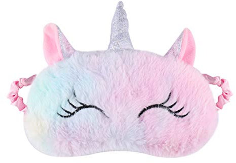 Kinder Plüsch Patch Schattierung Augenklappe Einhorn Schlafen Niedliche Augenmaske (Rosa)